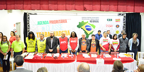 Centrais Sindicais lançam Agenda Prioritária da Classe Trabalhadora